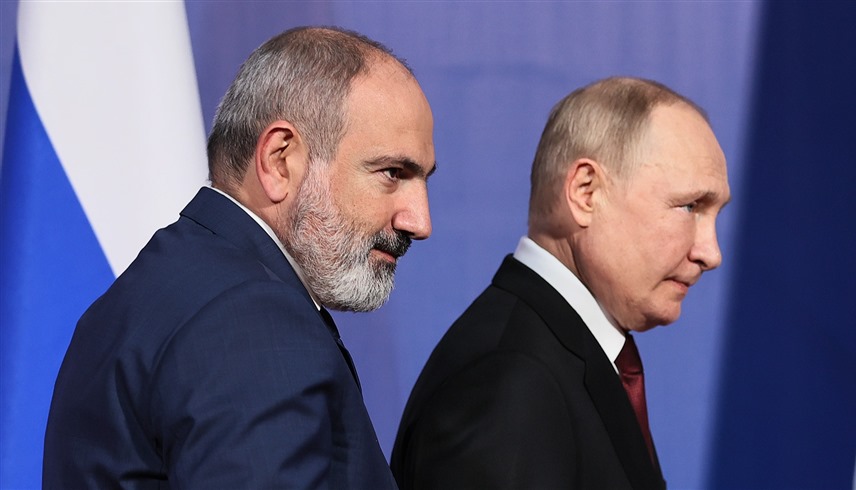 فلاديمير بوتين ونيكول باشينيان (أرشيف)
