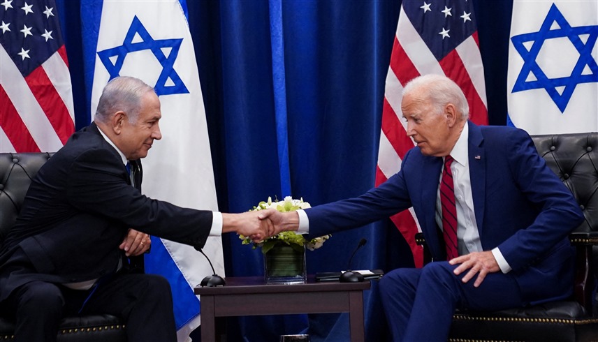 الرئيس الأمريكي جو بايدن ورئيس الوزراء الإسرائيلي بنيامين نتانياهو (رويترز)