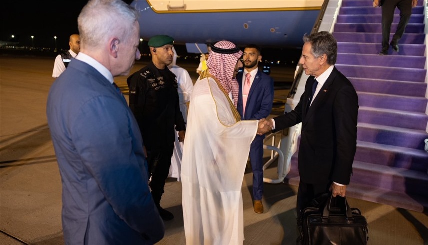 وزير الخارجية الأمريكي أنتوني بلينكن في زيارة سابقة إلى السعودية (أرشيف)