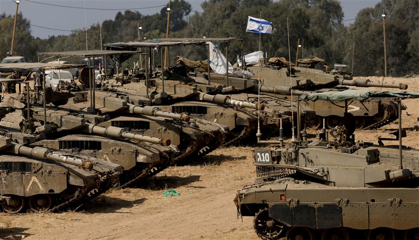 مدرعات إسرائيلية على حدود قطاع غزة (أرشيف)