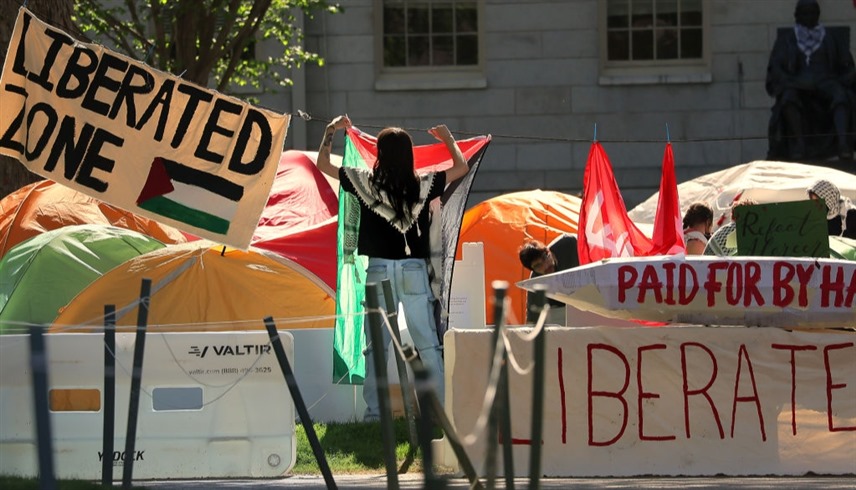 مظاهرات الطلاب المؤيدة لفلسطين في جاممعة هارفارد (إكس) 