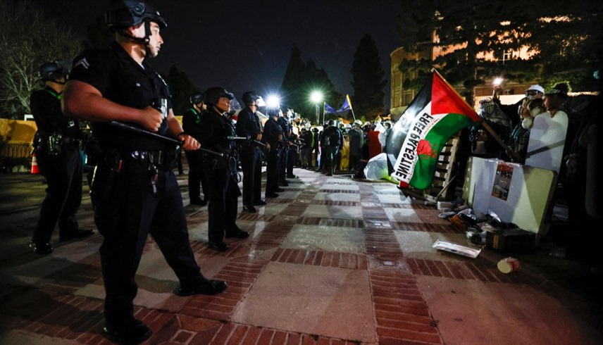 مظاهرات لدعم غزة في الجامعات الأمريكية (رويترز)
