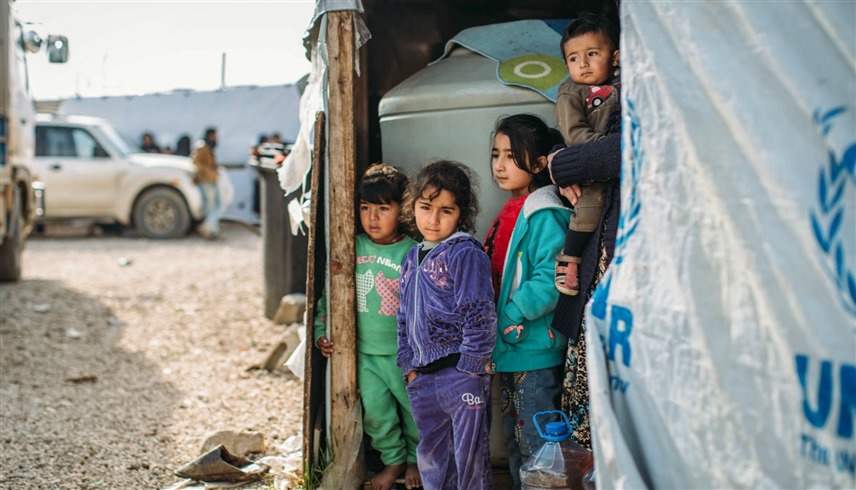 أطفال في مخيم للاجئين السوريين في لبنان (أرشيف)