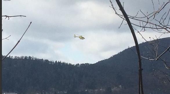 تحطم طائرة هليوكبتر في النرويج تقل 15 شخصاً وتم انقاذ بعض الركاب (تويتر)