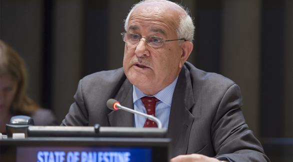 المراقب الدائم لدولة فلسطين لدى الأمم المتحدة رياض منصور (أرشيف)
