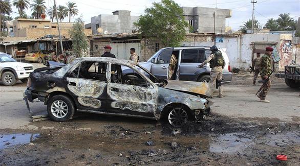 صورة أرشيفية لانفجار سيارة مفخخة في بغداد