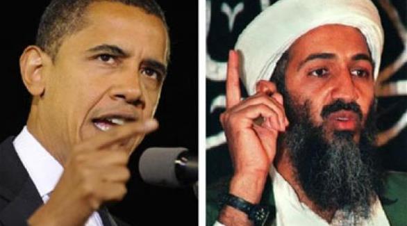 من اليمين إلى اليسار: أسامة بن لادن والرئيس الأمريكي (أرشيف)