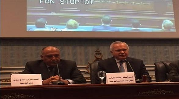 وزير الخارجية المصري خلال جلسة استماع بالبرلمان المصري (المصدر)