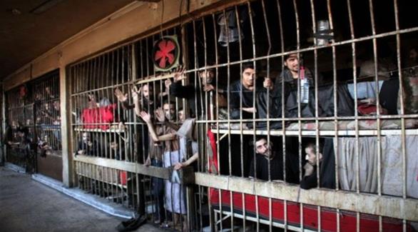 مساجين في سجن حماة المركزي(أرشيف)