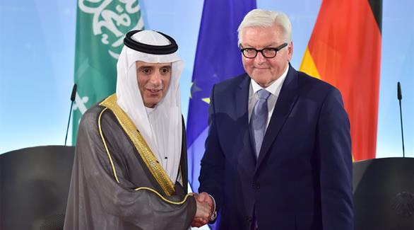 وزيرا الخارجية الألماني والسعودية (أ ف ب)