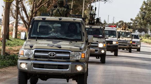 آليات للجيش الليبي في بنغازي