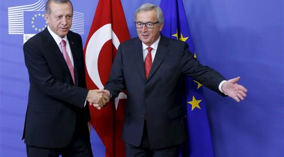 رئيس المفوضية الأوروبية والرئيس التركي أردوغان(أرشيف)