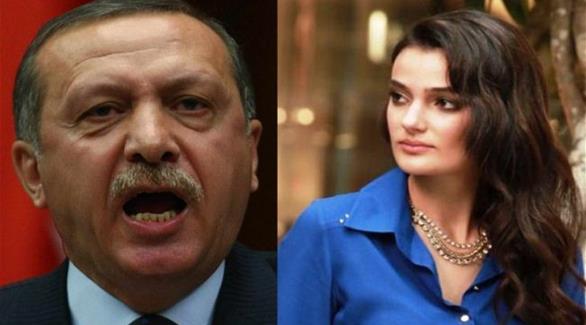 ملكة جمال تركيا السابقة مروة بويوك سراتش والرئيس التركي رجب طيب أردوغان (أرشيف)