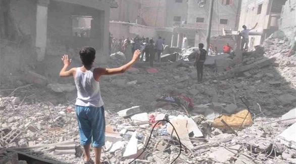 قصف جوي على دمشق (أرشيف) 