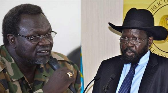 زعيما طرفي الصراع في جنوب السودان الرئيس سلفاكير ميارديت ونائبه رياك مشار (أرشيف)