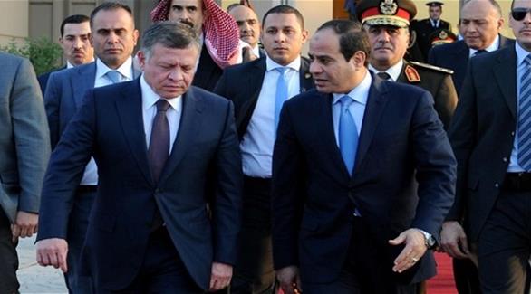 عاهل الأردن الملك عبدالله الثاني والرئيس المصري عبدالفتاح السيسي (أرشيف)