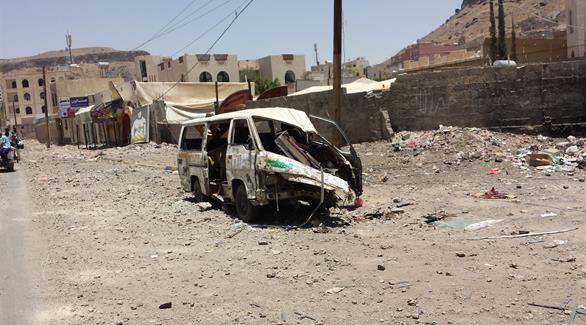 آلية تم تدميرها في اليمن (أرشيف)