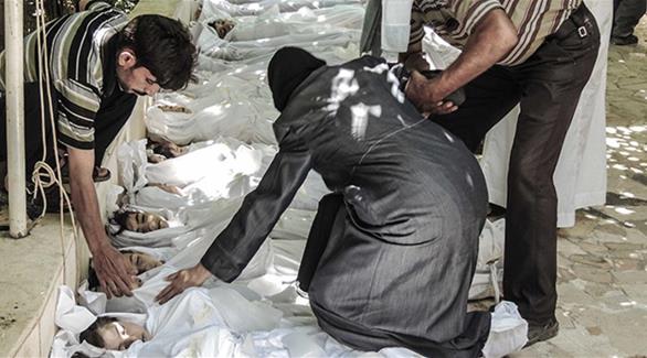 قتلى الهجوم الكيماوي للأسد على المدنيين(أرشيف)