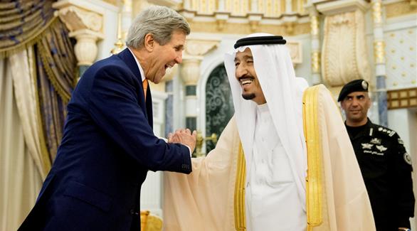 لقاء سابق بين ويزر الخارجية الأمريكي جون كيري والعاهل السعودي الملك سلمان(أرشيف)
