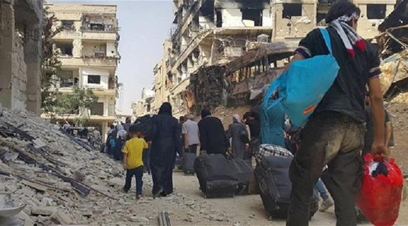 خروج المدنيين من داريا السورية (أرشيف)