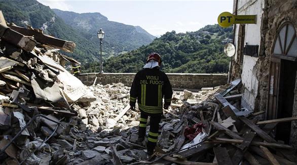 آثار الزلزال في إيطاليا (أرشيف)