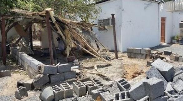 آثار سقوط مقذوف حوثي سابق في نجران (أرشيف)