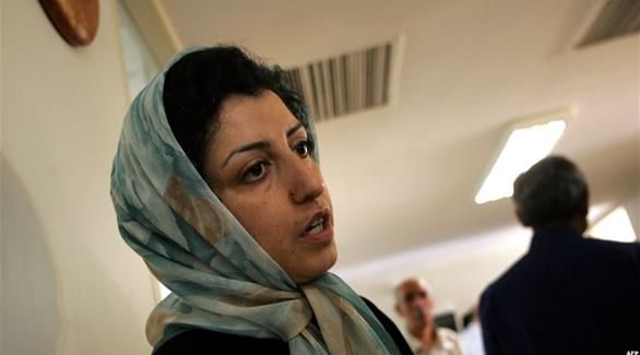 الصحافية الإيرانية والناشطة في مجال حقوق الإنسان نرجس محمدي (أرشيف)