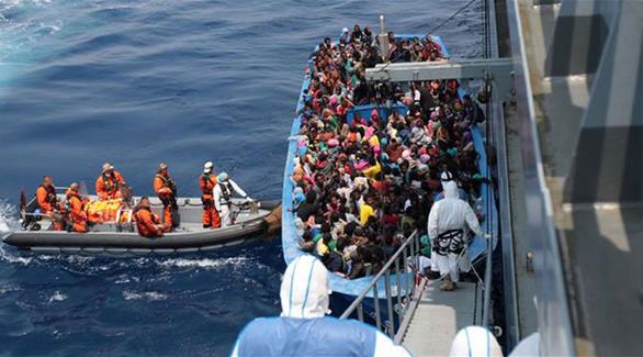 عملية إنقاذ مهاجرين في البحر المتوسط (أرشيف)