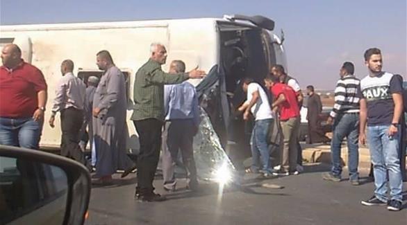 جانب من حادث السير قرب الحدود السورية (فيس بوك)