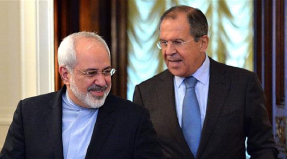 وزير الخارجية الروسي سيرغي لافروف ونظيره الإيراني ظريف (أرشيف)