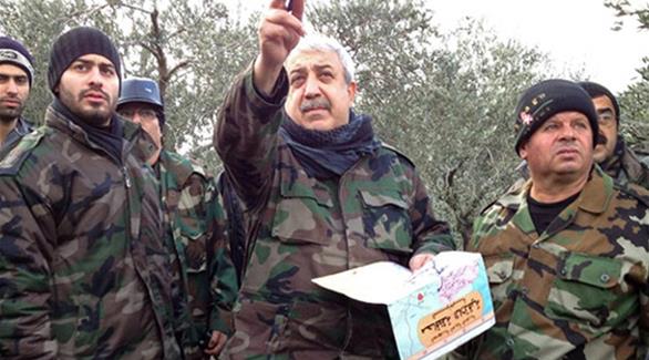 قائد الجبهة الشعبية السورية لتحرير لواء إسكندرون علي كيالي يعطي تعليمات للمسلحين (أرشيف)