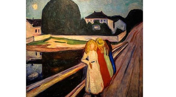 لوحة "فتيات على الجسر" للرسام النرويجي إدفارت مونك