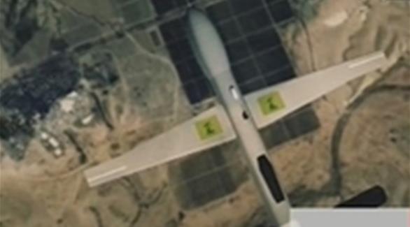 صورة الطائرة كما نقلتها الوكالة وبدا علم حزب الله على جناحيها