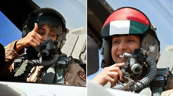 المقاتلة الإماراتية الرائد مريم المنصوري (أرشيف)