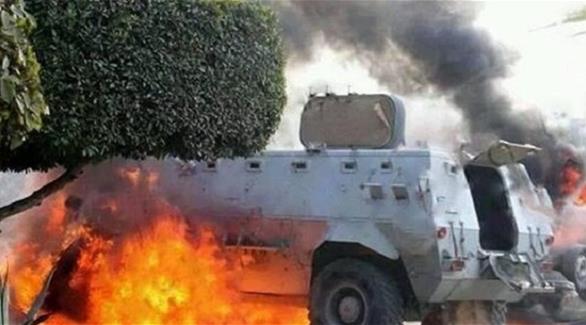 تفجير مدرعة للشرطة المصرية في سيناء(أرشيف)