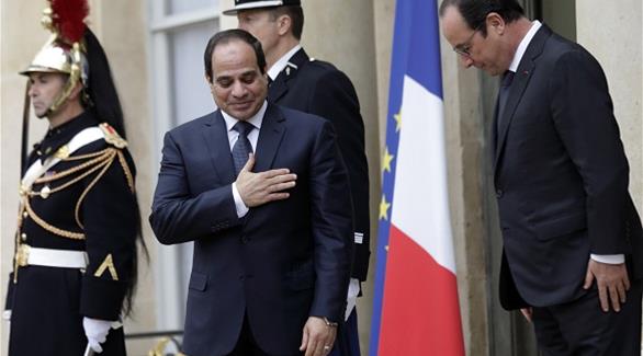 الرئيس المصري ونظيره الفرنسي (رويترز)