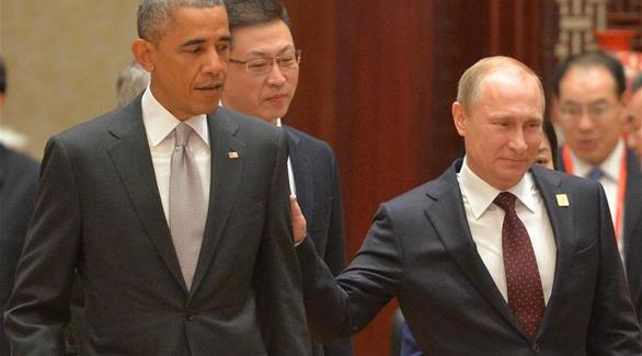 الرئيس الأمريكي باراك أوباما ونظيره الروسي فلاديمير بوتين (أ ف ب)