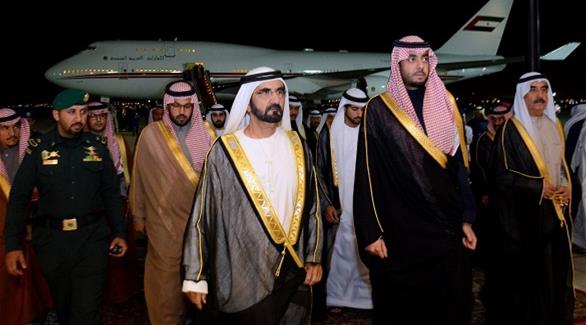 الوفد الإماراتي في السعودية برئاسة الشيخ محمد بن راشد(واس)