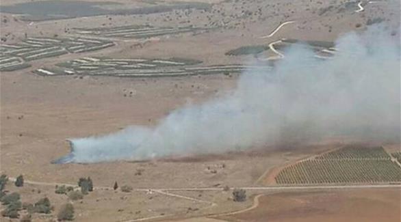 صورة - لم يتم التحقق منها - تظهر الدخان متصاعداً من الصواريخ الإسرئيلي