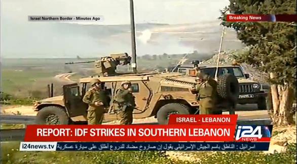 آليات عسكرية إسرائيلية عند الحدود مع لبنان