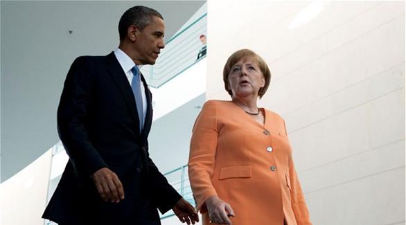 الرئيس الأمريكي باراك أوباما والمستشارة الألمانية أنجيلا ميركل (أرشيف)
