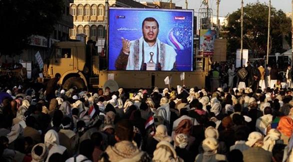 زعيم جماعة الحوثيون عبدالملك الحوثي يلقي خطاب (أرشيف)