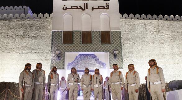 عناصر شرطة أبوظبي في حراسة القصر(من المصدر)