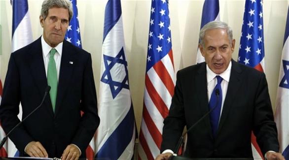 الرئيس الإسرائيلي بنيامين نتانياهو وزير الخارجية الأمريكي جون كيري (أرشيف)