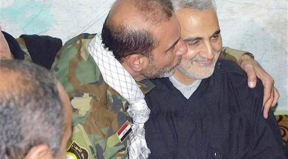 سليماني يتلقى قبلة من أحد قادة "الحشد الشعبي" بعد وصوله للإشراف على عملية تحرير صلاح الدين (الراي)