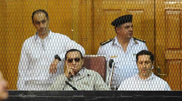 صورة أرشيفية من محاكمة مبارك ونجليه