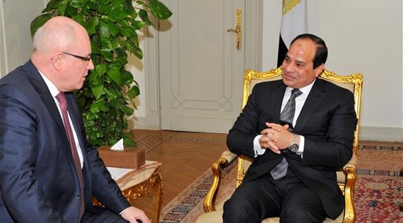 الرئيس المصري عبدالفتاح السيسي و زعيم الأغلبية في البرلمان الألماني فولكر كاودر (24 - محمد فرج)