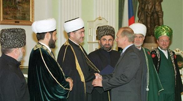 العلماء المسلمين لدى زيارة الرئيس بوتين (أرشيف)