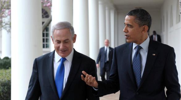 الرئيس الأمريكي باراك أوباما ورئيس الوزراء الإسرائيلي بنيامين نتانياهو (أرشيف)