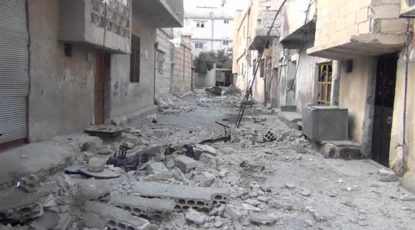 جانب من تدمير مخيم درعا(يوتيوب)